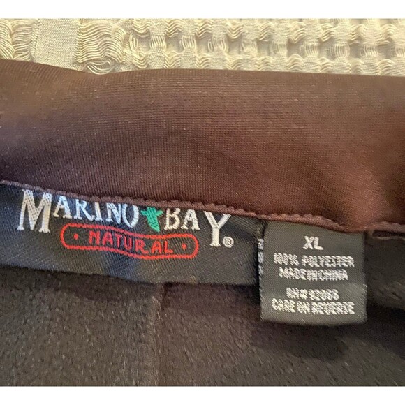 Marino Bay Jacket Sz XL Natural Zip Up Women’s Collared Brown Plaid Turquoise - Picture 10 of 12